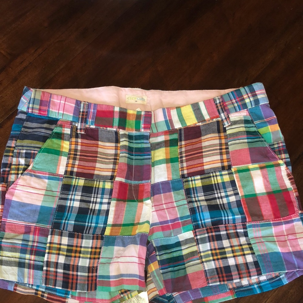 Crewcuts (J crew) girls fun plaid shorts!